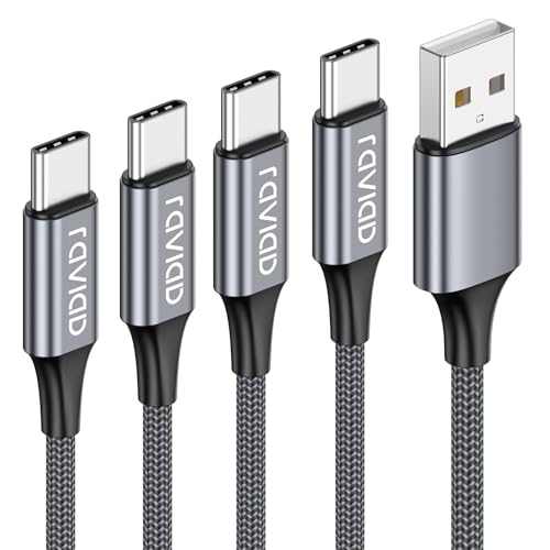 usb c kabel 4er pack 0.5m 1m 2m 3m schnellladekabel für iphone 15 pro max, samsung galaxy, huawei p60