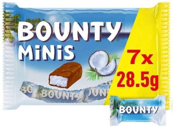 3x Bounty Minis Schokoriegel, 3x 227g, Preis 7,98 (statt 12)