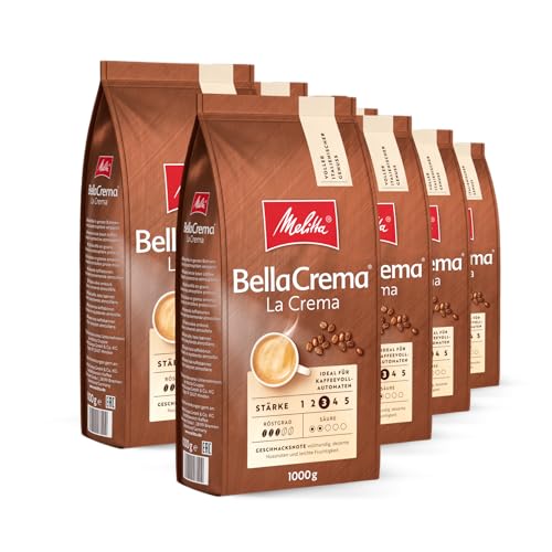 melitta bellacrema espresso kaffebohnen 8 x 1kg ungemahlen kräftige röstung stärke 5