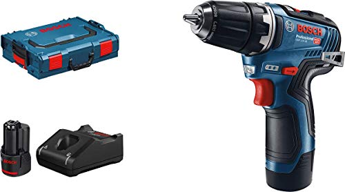 Produktbild: bosch cordless screwdriver 12v gsr 12v-35, 2x 3.0 ah, 35 nm, in l-boxx