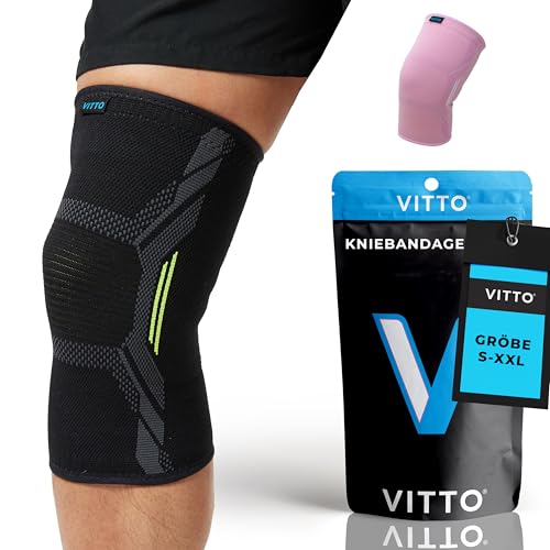vitto kniebandage für knieschmerzen, arthrose, meniskusriss, sport, m, einzelsleeve