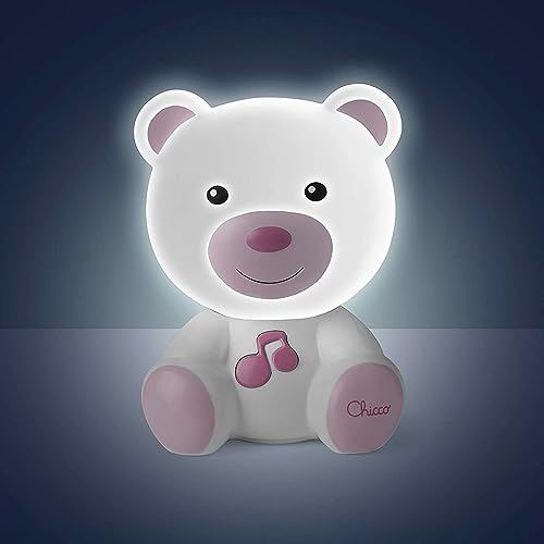Chicco Bär-Nachtlicht, tragbare Lampe mit klassischer Musik und Klängen