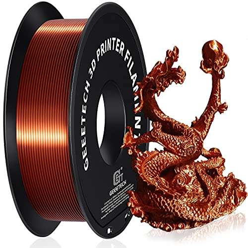 pla filament 1.75mm silk copper, geeetech 3d drucker filament 1kg spool