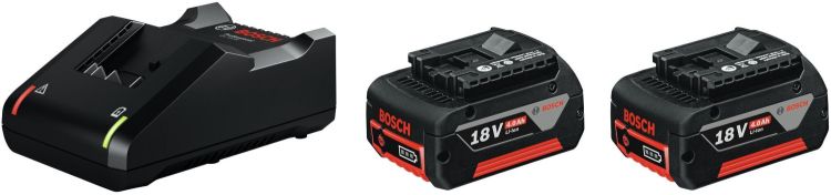 bosch 18v akku starter-set 2x 18v 4.0ah mit ladegerät für 114,69