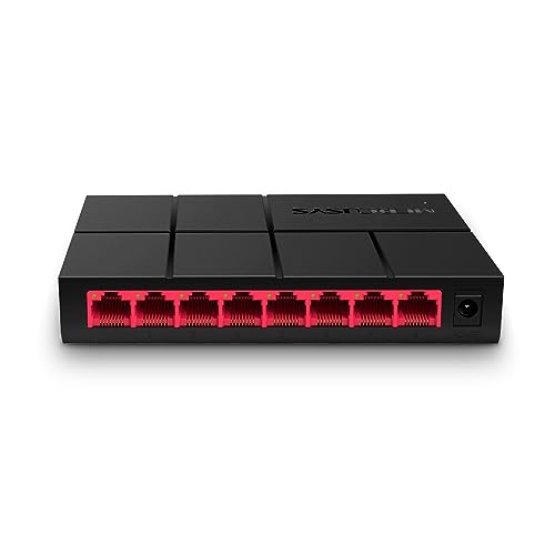 mercusys ms108g gigabit netzwerk switch 8-ports unmanaged plug-and-play lüfterlos