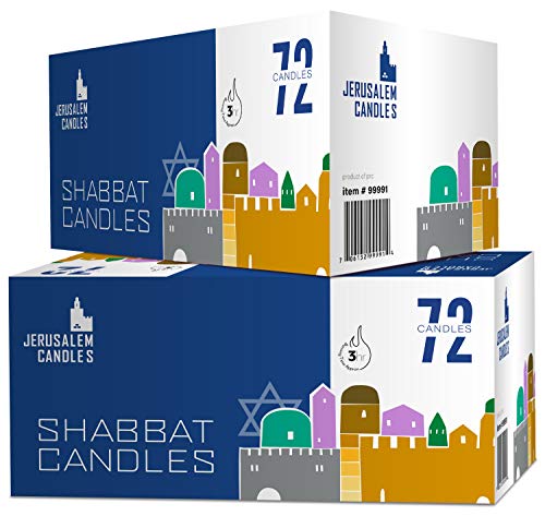 shabbat kerzen 3 stunden 2-pack 72 kerzen (144 kerzen) trad. shabbos kerzen