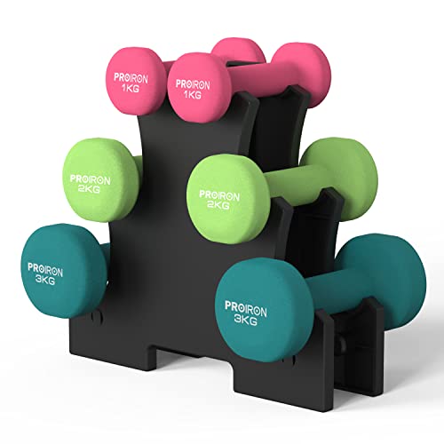PROIRON Hanteln Neopren 2er-Set Kurzhanteln für Damen Yoga Pilates Gymnastik