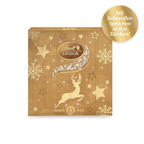 lindt lindor mini adventskalender 2025, 24 zartschmelzende kugeln, 109 g Schokolade