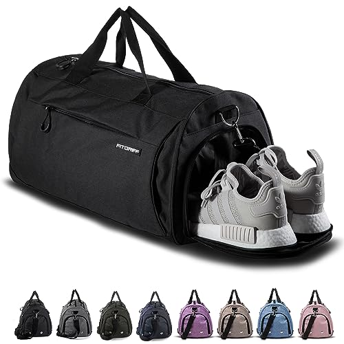 fitgriff sporttasche mit schuhfach und nassfach für sport und reisen, gym bag