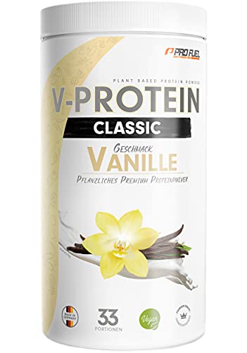 Vegan Protein Pulver Vanille 1kg | Erbsenprotein, 75% Eiweiß, ohne Soja & Weizen