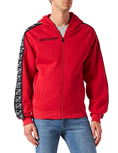 givova sweatshirts unisex full zip rot größe m, sportbekleidung männer frauen