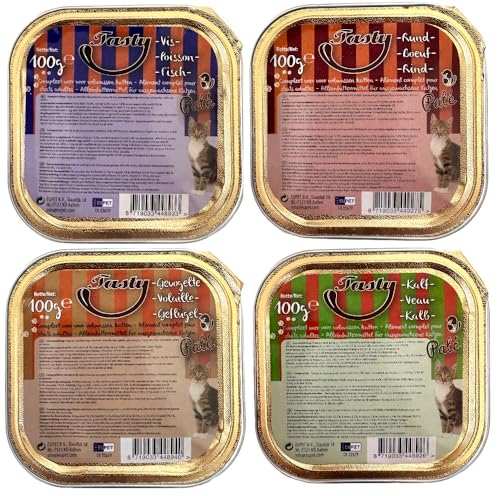 katzenfutter pastete mix 256 x 100g verschiedene sorten
