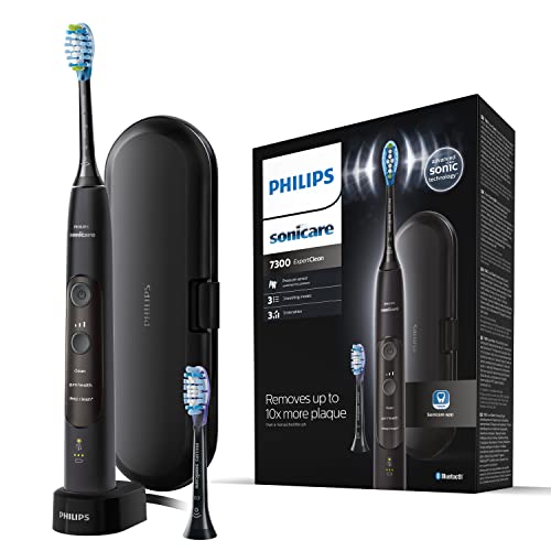 Philips HX9601/02 ExpertClean 7300 Schallzahnbürste mit Druckkontrolle, schwarze Reisetasche, elektrische Zahnbürste