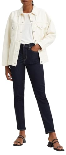 levi's 724 high rise straight jeans blue wave rinse most likely blue