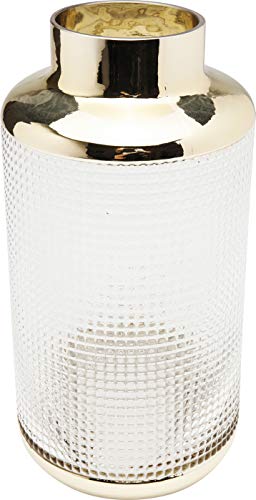Kare Design Vase LA Noble, Gold, 30cm handgefertigt, Glas Blumenvase