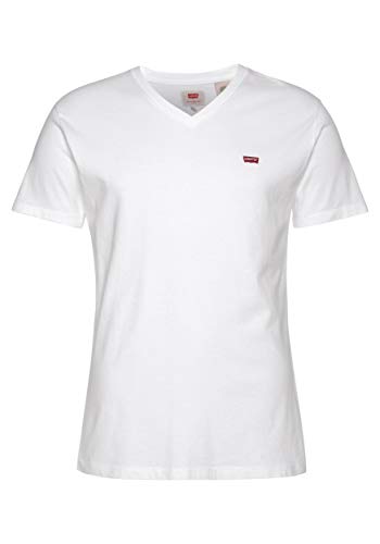 levi's herren v-neck t-shirt original housemark weiß xs-XL