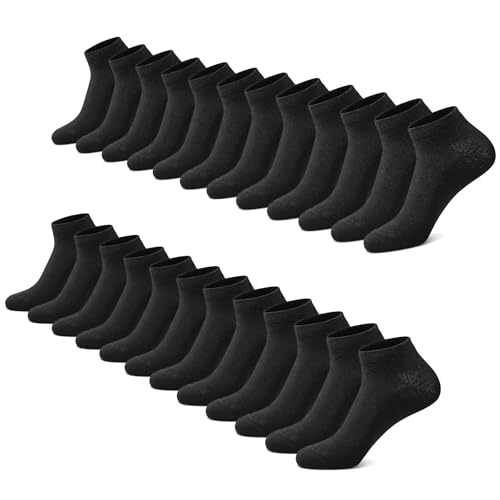 falary sneaker socken kurz baumwolle schwarz herren damen 12 paar 39-42