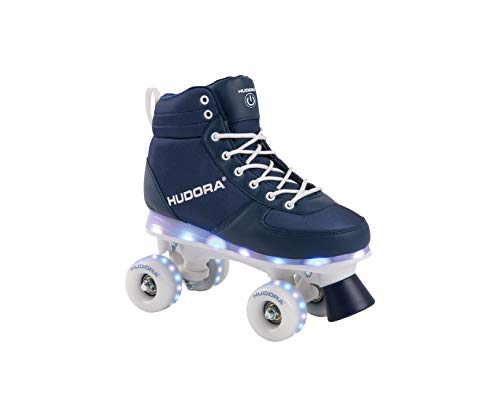 HUDORA LED roller skates navy - bequeme rollschuhe für kinder in größen 30-39