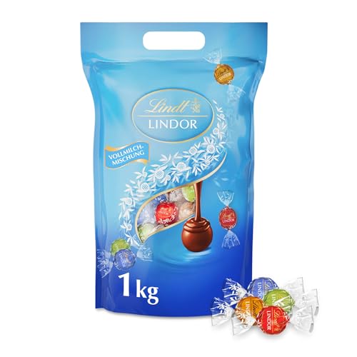 lindt schokolade lindor kugeln vollmilch mischung 1 kg beutel 80 kugeln 4 sorten