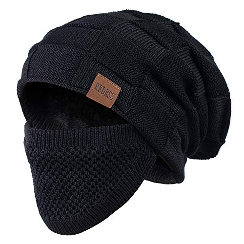 redess beanie für herren und damen, warme wintermütze, strick slouchy skull cap