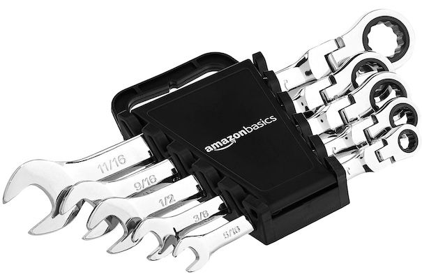 amazon basics ratschenschlüssel-set flexibel für 16,99 euro statt 19 euro