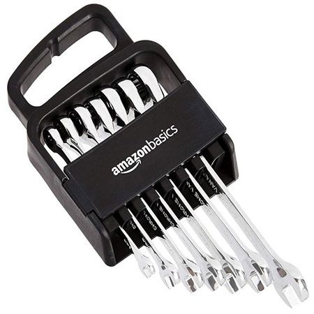 Amazon Basics Ringmaulschlüssel-Set metrisch, 7-teilig