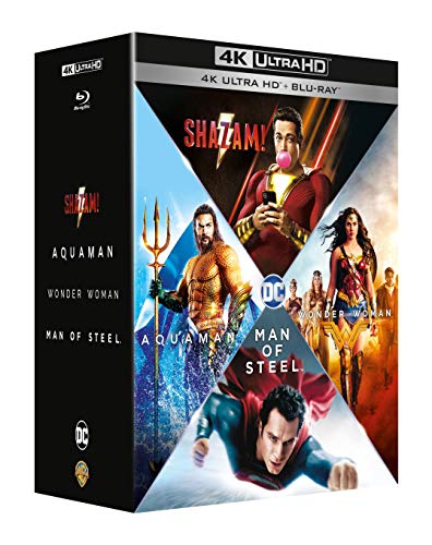 Produktbild: 4K Blu-ray Box Man of Steel, Wonder Woman, Aquaman, Shazam - 4x 4K + 4x Blu-ray