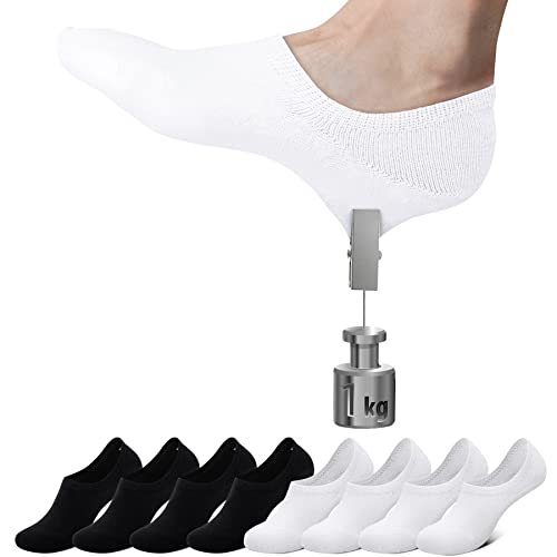 falechay sneaker socken füßlinge unisex 8 paar rutschfest schwarz weiß 35-38