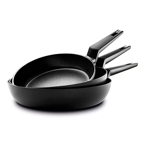 Pfannenset 24 26 28 cm antihaftbeschichtet titanverstärkt CASTEY PFOA-frei ergonomischer Griff