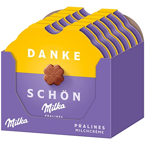 milka pralinen 12 x 44g, feine schokolade mit milchcremefüllung