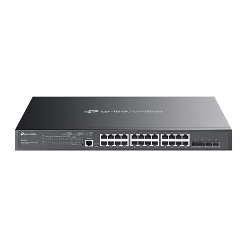 tp-link tl-sg3428mp 28-port gigabit switch l2+ managed 24 poe+ ports 384 watt