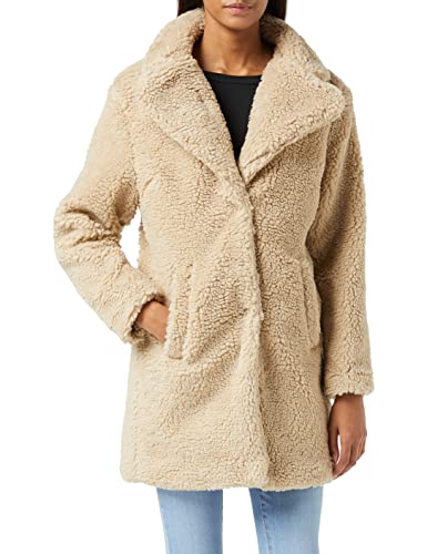 urban classics damen wollmantel jacke beige sand 00208, m