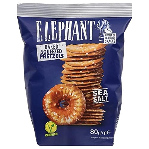 Produktbild: elephant prezels salzbrezeln 80g - knusprige snack mit meeresalz