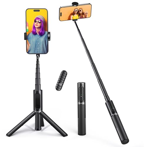 atuntek bluetooth selfie-stick stativ 3 in 1 aluminium 360 drehbar mit fernbedienung schwarz