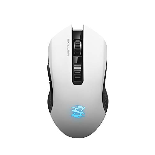 sharkoon skiller sgm3 gaming maus, optisch, dual mode, rgb, weiß
