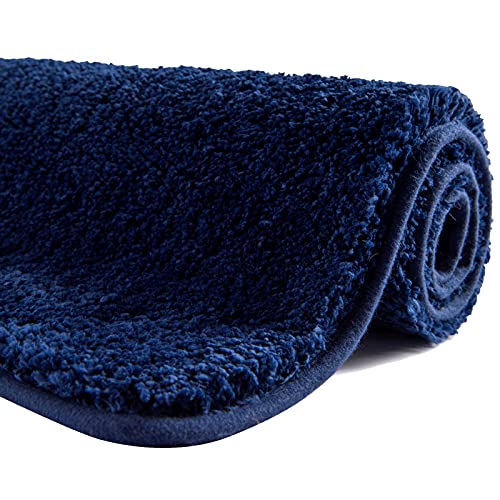 SFLXO badematte marineblau 80 x 50 cm rutschfest, weich, wasserabsorbierend, maschinenwaschbar