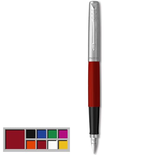 parker jotter füllfederhalter rot mittlere spitze, klassisches design