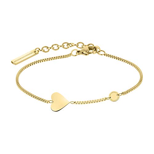 liebeskind armband herz edelstahl gold 20 cm damen accessoires