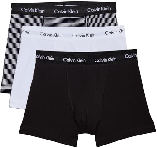 Produktbild: Calvin Klein Herren Boxershorts Trunks 3er Pack Unterwäsche, Mehrfarbig, S