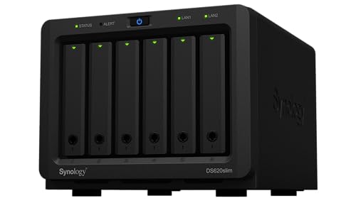 synology nas ds620slim 6 bay 6,3 cm diskless speicherlösung