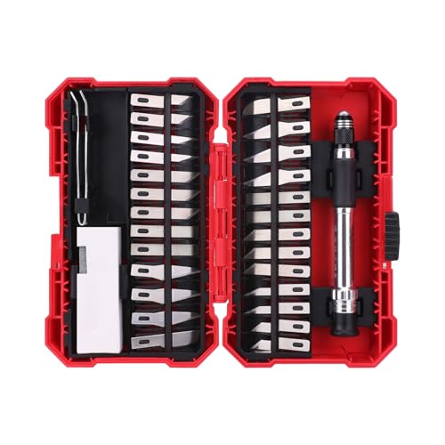 amazon basics präzisions hobbymesser set 2-9 teilig holz rot