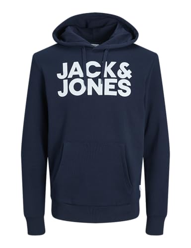 jack & jones herren hoodie kapuzensweatshirt jj ecorp blau navy blazer gr. l