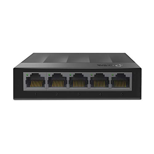 TP-Link LS1005G 5-Port Gigabit Desktop Switch, Auto-Negotiation RJ45, Plug and Play