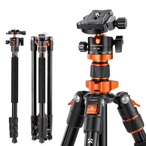 kamera stativ k & f concept s210, aluminium reise- und monopod, 200 cm, ballkopf