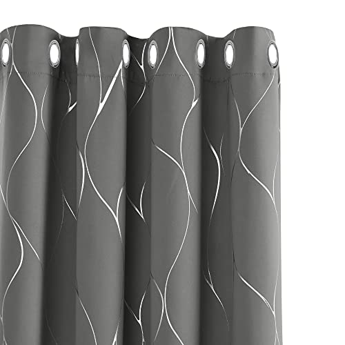 deconovo verdunkelungsvorhänge thermovorhänge blickdicht 138x132 cm hellgrau 2er set