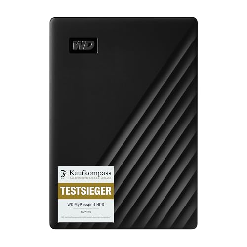 wd my passport externe festplatte 5 tb schwarz, kompatibel mit pc, xbox, ps4