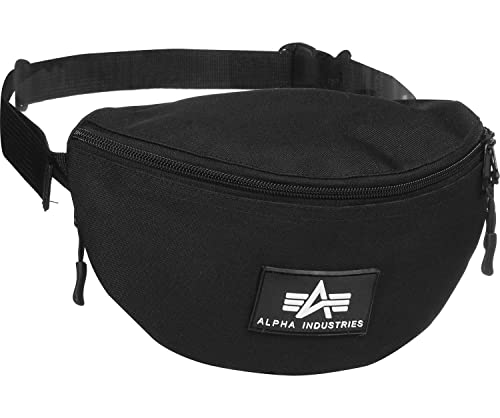 rubber print waistbag unisex schwarz alpha industries