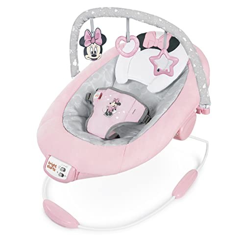Minnie Maus Babywippe mit Musik, Lautstärkeregler, 3 Spielzeugen, sicherheitsgurt
