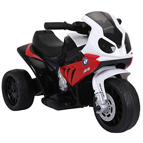 HOMCOM elektro kindermotorrad dreirad mit akku rot 66 x 37 x 44 cm PP Stahl