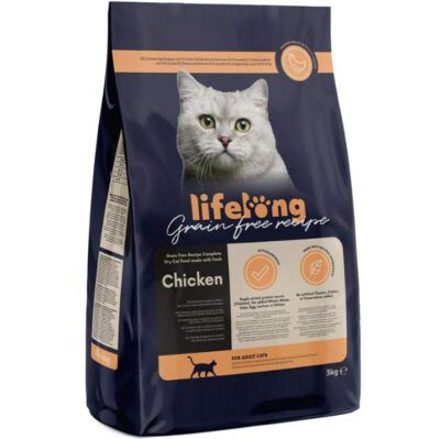 katzenfutter huhn 3kg lifelong, jetzt 8 statt 12